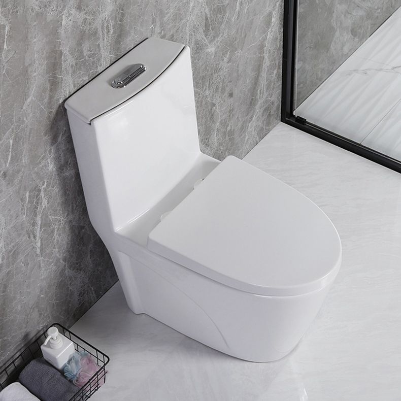 Modern Siphon Jet Toilet Floor Mount Flush Toilet with Toilet Seat