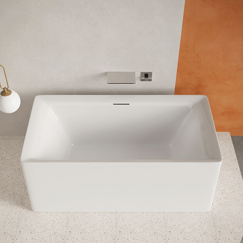 Modern Acrylic Freestanding Bathtub Soaking Tub without Faucet Holes