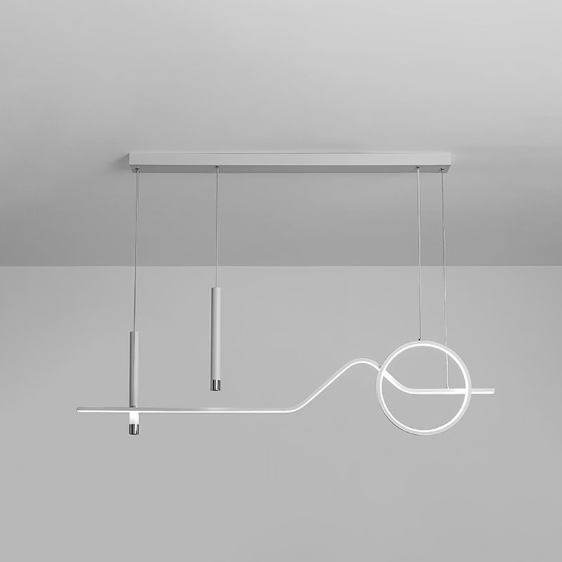 Illuminazione dell'isola geometrica contemporanea Metal 4 Light Segret Isola Light