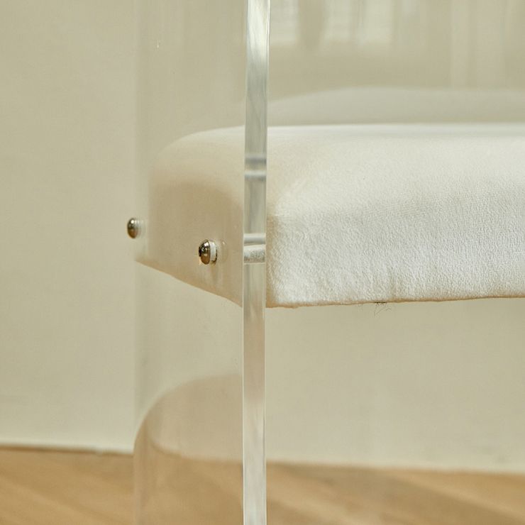 Modern Simple Arm Chair Plastic Frame Dining Arm Chair for Living Room