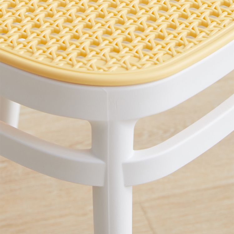 Contemporary Indoor Plastic Open Back Stackable Dining Side Chair