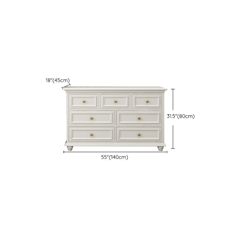 Solid Wood Storage Chest Dresser Classic Glam Chest with Drawers