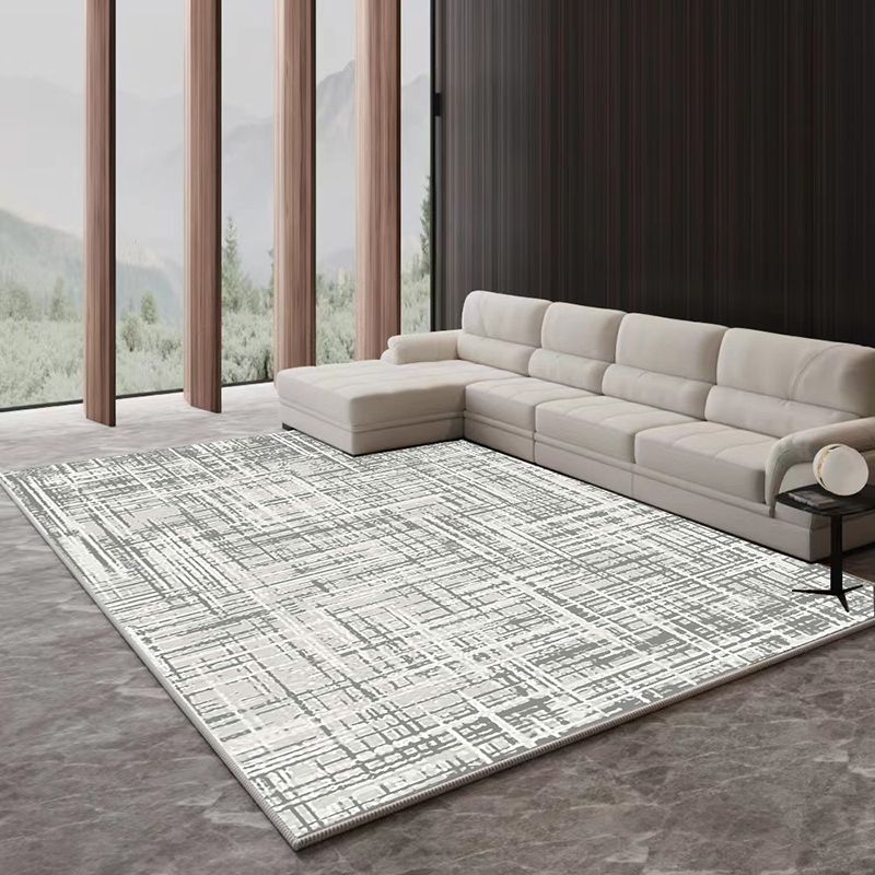 Modern Abstract Rug Gradient Imitation Cashmere Rug Non-slip Area Carpet for Living Room