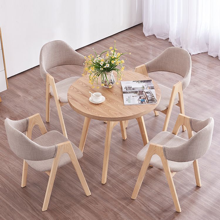 Solid Wood Dining Table Contemporary Style Dining Site Table with 4 Legs