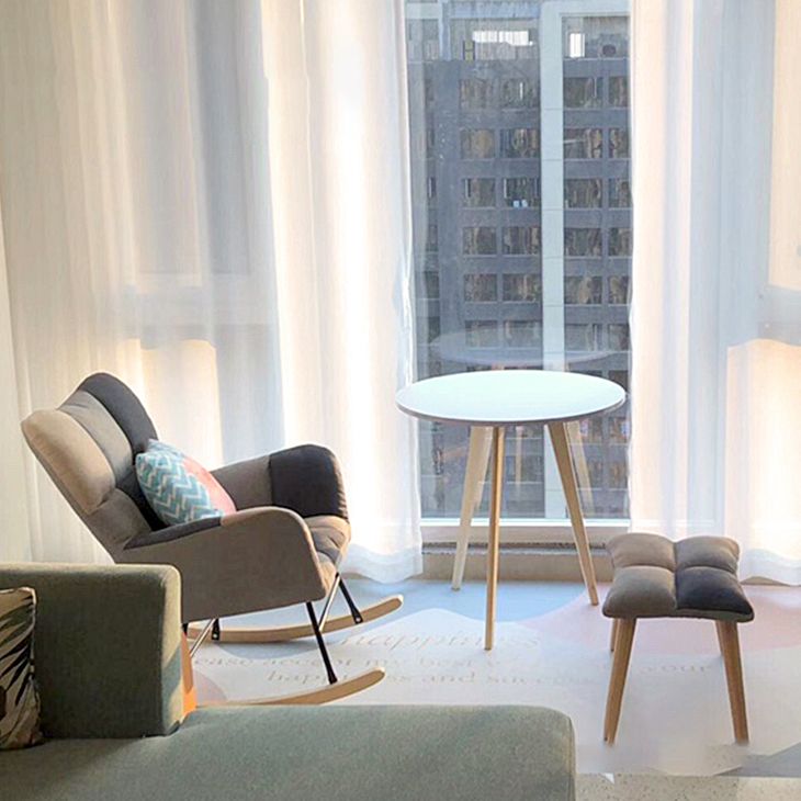 Contemporary Nursery Sofa Rocking Chair Indoor Rocking Chair with Ottoman