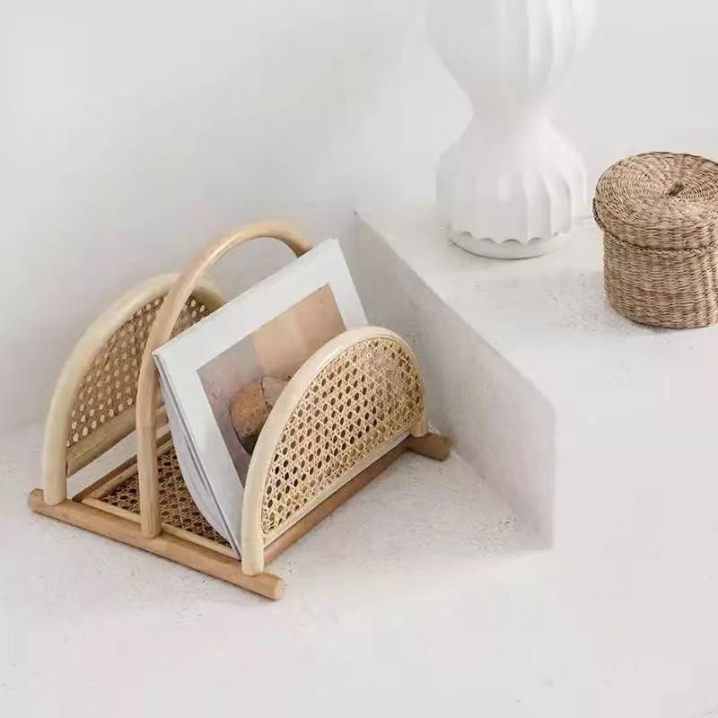 Contemporary Horizontal Standard Bookshelf Open Back Wooden Bookcase