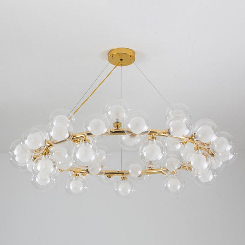 Lumo a sospensione lampadario molecolare Luce di vetro in stile moderno Apparecchio di illuminazione