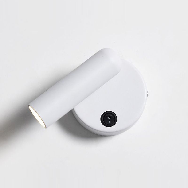 Lampada a monte a parete cilindro Stile moderno a 1 luci di scarpa in alluminio in alluminio