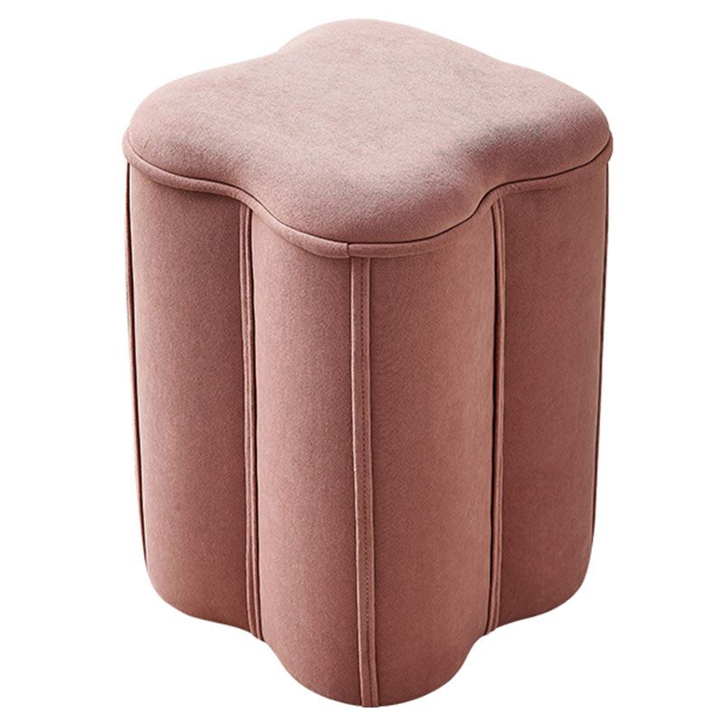 Solid Color Fabric Standard Stool Modern Simple Plum Blossom Upholstered Footstool