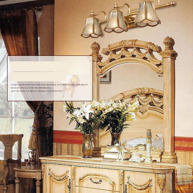 Postmodern Simplicity Bell Vanity Sconce Lights Water Glass Wall Mount Light Fixture for Bathroom