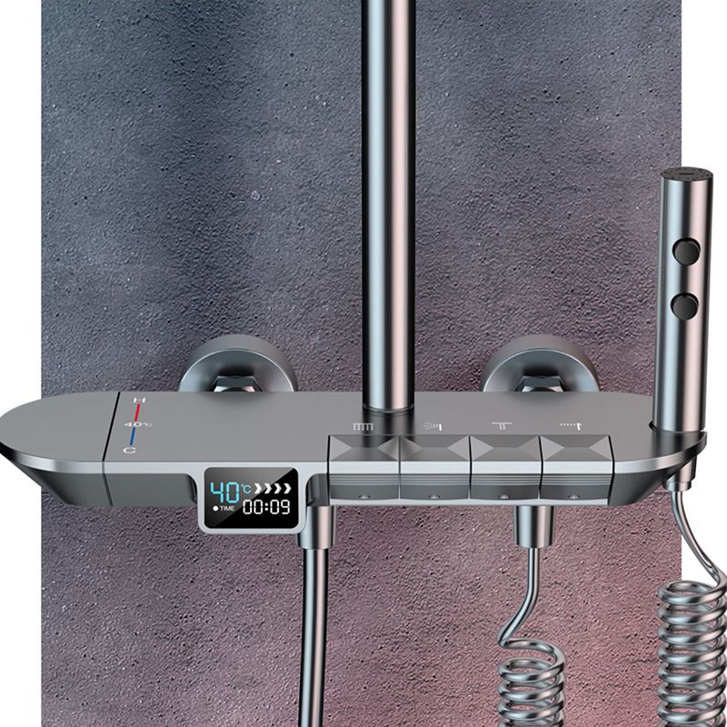 Ellipse Shower Set Intelligent Digital Display Thermostatic Shower Diamond Button