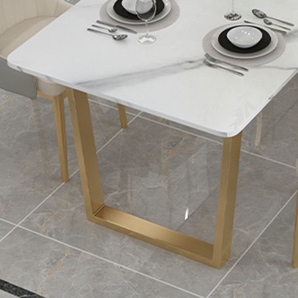 Glam Sintered Stone Dining Table Set 1/2/5/7 Pieces Dining Set for Home Use