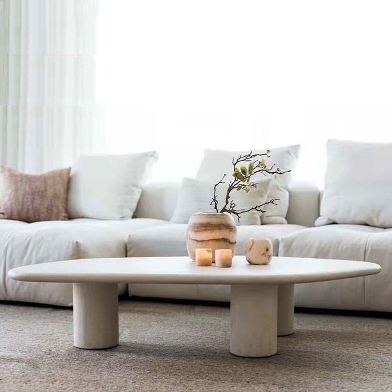 Solid Wood Single Coffee Table 2 Legs No Distressing Coffee Table