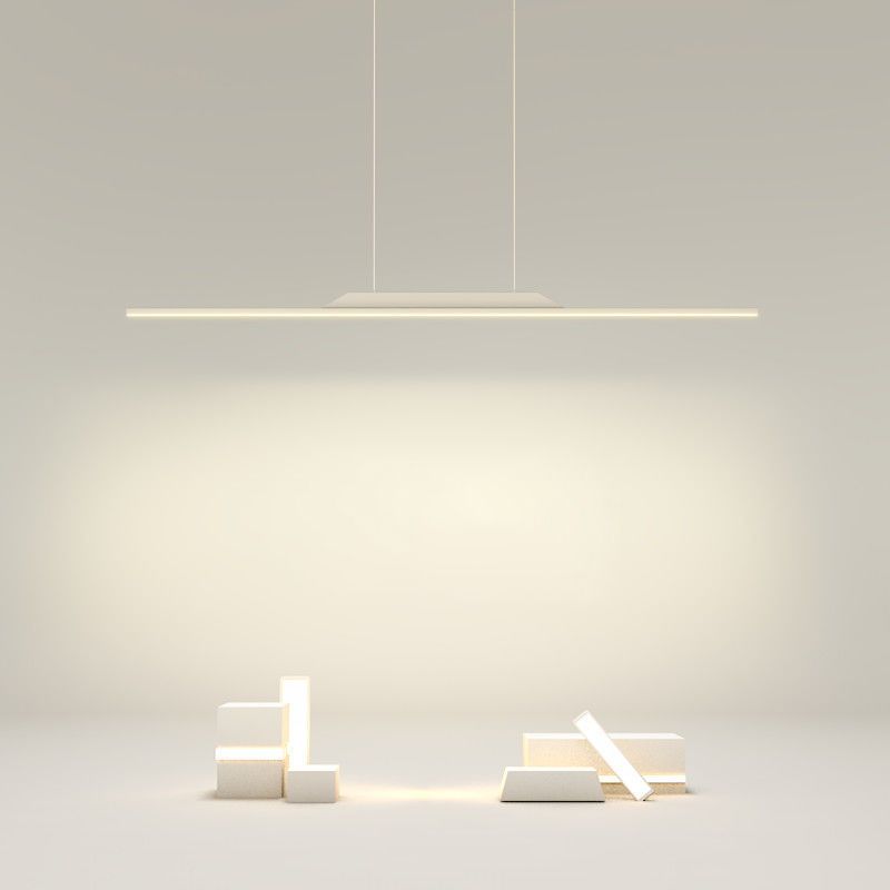 Metal Chandelier Lighting Fixture Modern Style LED Island Pendant for Dining Room