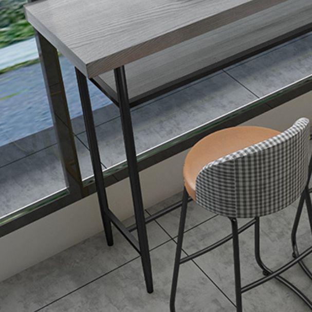 Living Room Modern Pub Set 1/2/4/7 Pieces Oval Wood Bar Stool and Table Set