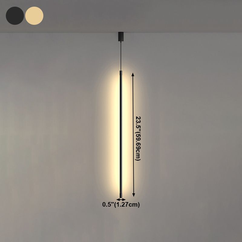 Éclairage suspendu linéaire Métal de style moderne 1 pendentif léger pour le chevet