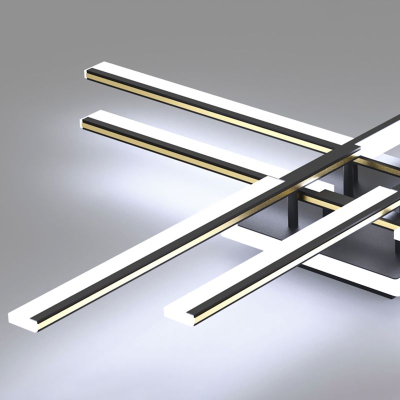 Plafonnier Spoutnik à 4 lumières, nouveau plafonnier moderne en aluminium pour chambre à coucher