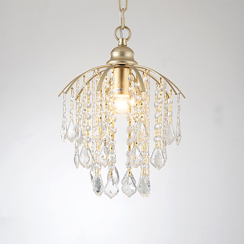 1 tête de suspension en cristal clair