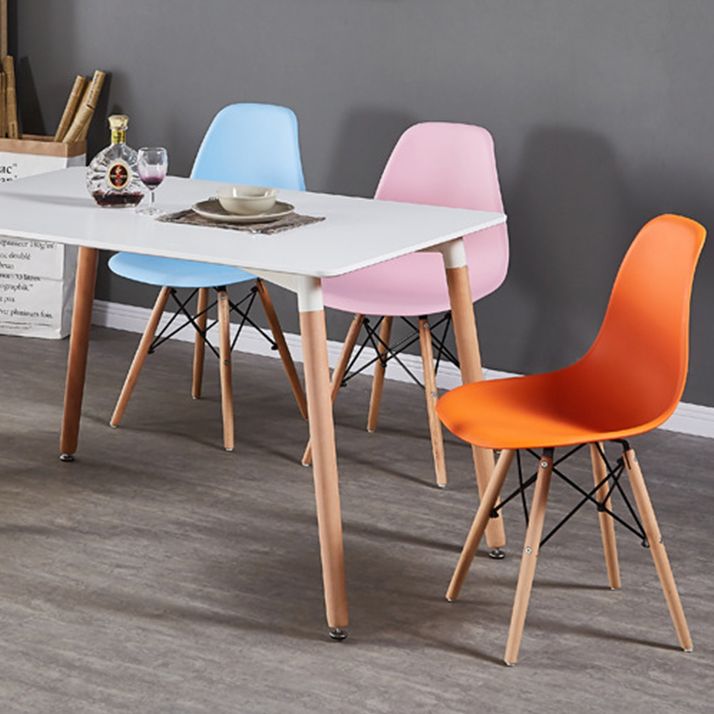 Silla de comedor de cocina escandinava de madera sólida sólida