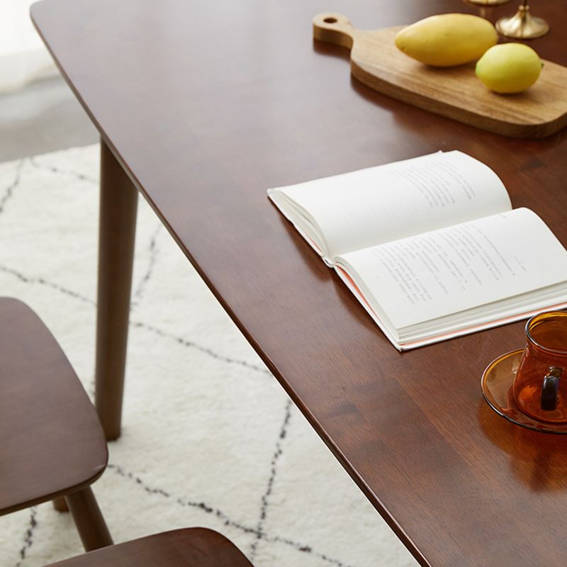 Moderner Stil Massivholz Esstisch Rechtecktisch mit 4 Beinen für Zuhause