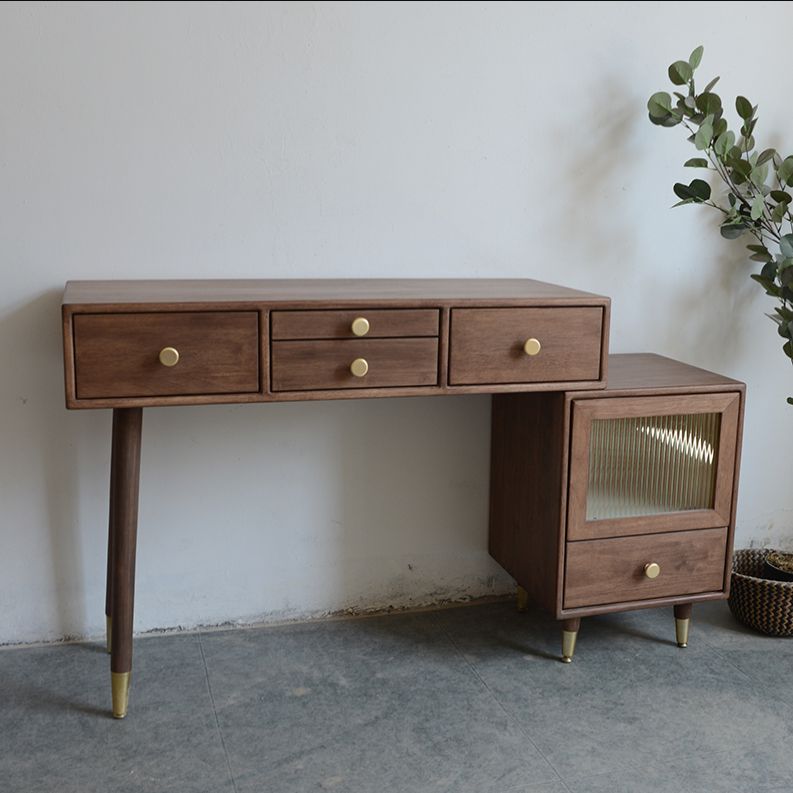 Rubberwood Dressing Table Solid Wood Make-up Vanity with Drawers