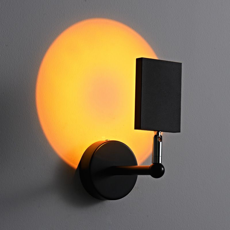 Moderner Stil quadratischer Wand montiertes Metall 1 Leichte Wand montiertes Licht für Wohnzimmer