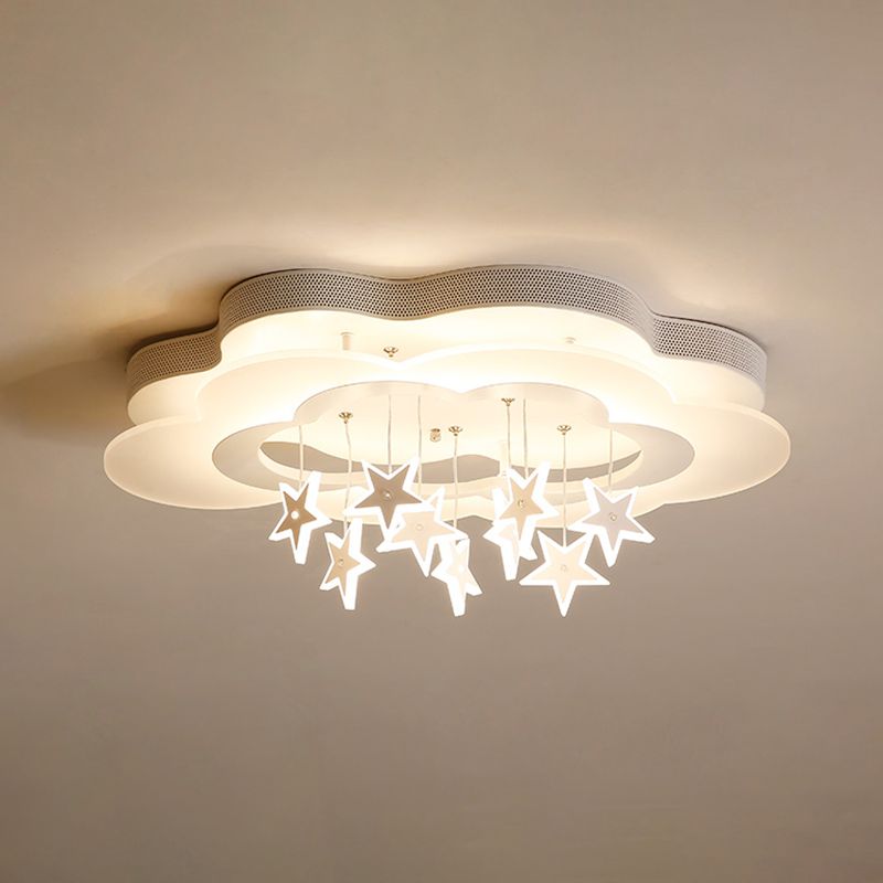 Kinderkamer plafondlamp moderne wolken en sterren warme slaapkamer jongens- en meisjeskamer oogbescherming lampen
