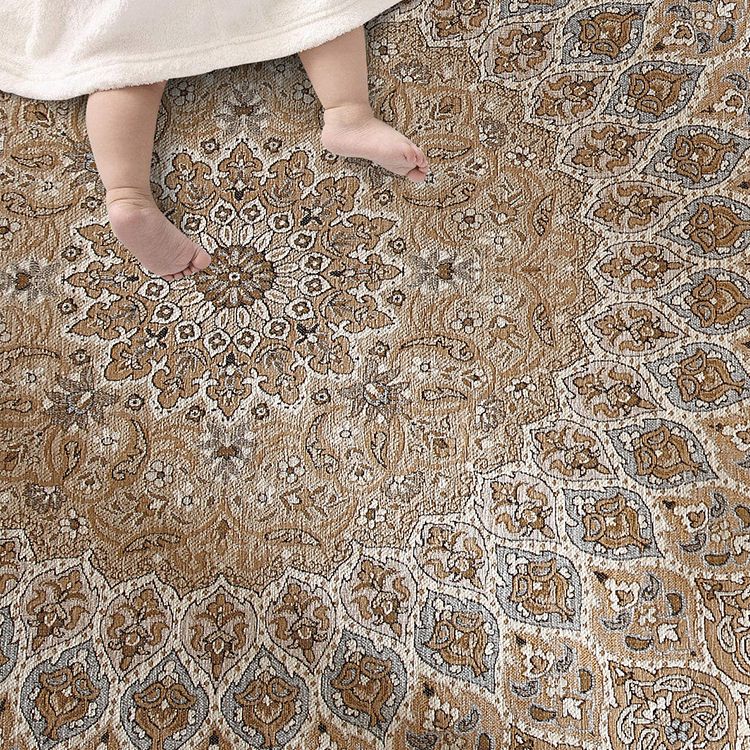 Luxus runder Druckbereich Teppich mehrfarbiger Olyester Teppich Anti-Rutsch-Rucks-Teppich für Wohnzimmer