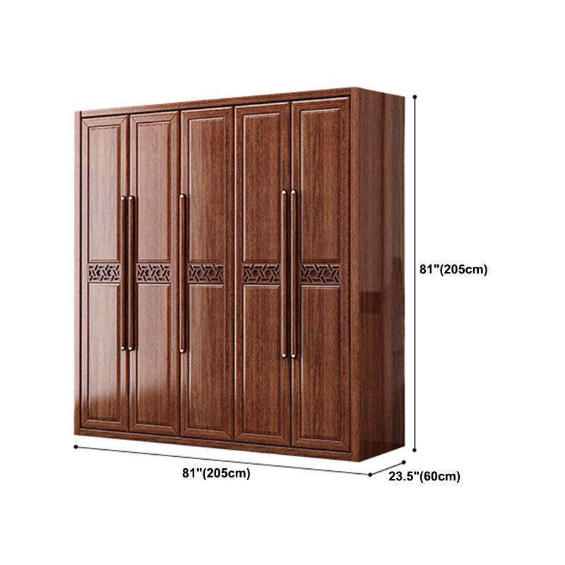 Brown Walnut Wood Storage Cabinet Traditional Cabinet with Drawer