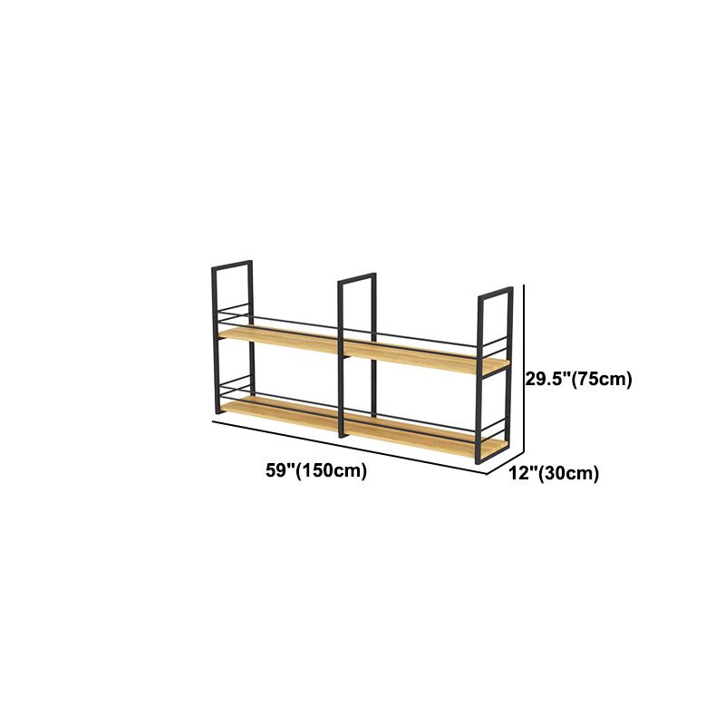 11.81"W Bookshelf Industrial Style Wall Mounted Bookcase for Home Office