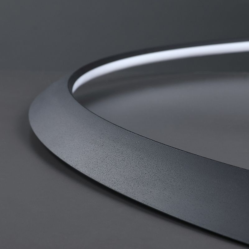 Twisting Shape Metal Chandelier Light Modern 1- Light Chandelier Lighting Fixture in Black