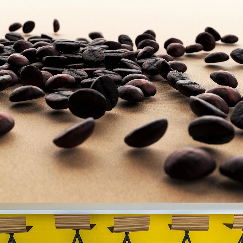 Modern Coffee Beans Wall Mural for Coffee Shop Decoration Multiple Sizes Available