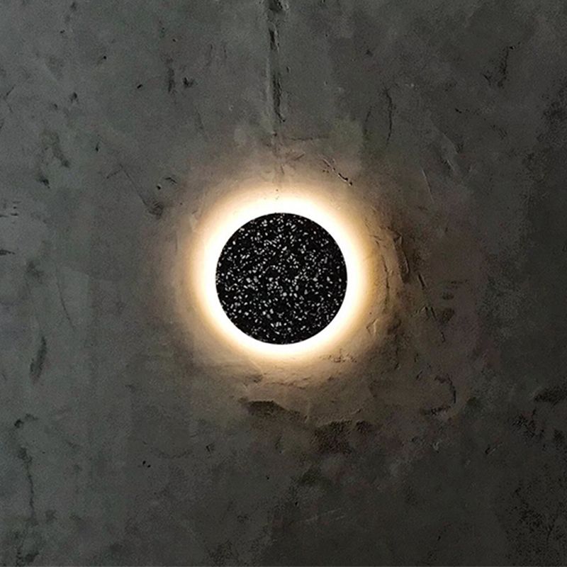 Modern Simple Stone Wall Light Colorful Marble Round Shape LED Wall Lamp for Living Room