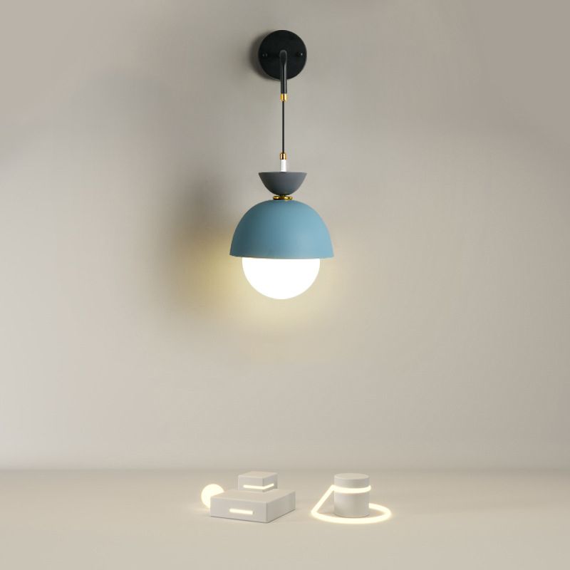 Modern Globe Shape Wall Sconce Lights 1 Light Wall Light for Dining Room