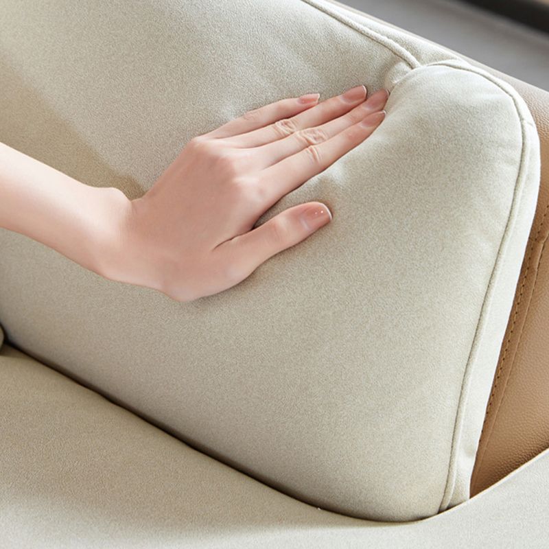 Pillow Top Arm Seating Faux Leather Sofa Contemporary Cushions
