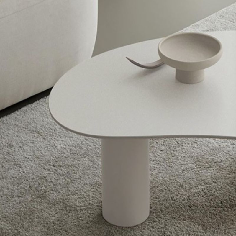 13.78" Tall Contemporary Style Coffee Cocktail Table Wooden 3 Legs Coffee Table