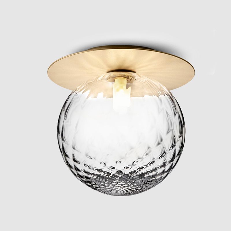 1 éclairage mural à balle en verre clair