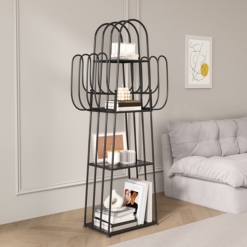 Metal Closed Back Standard Bookshelf Metal Shelves Included Bookcase