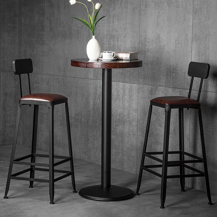Round Table and Stool Set Contemporary 1/2/3 Pieces Pub Table Set