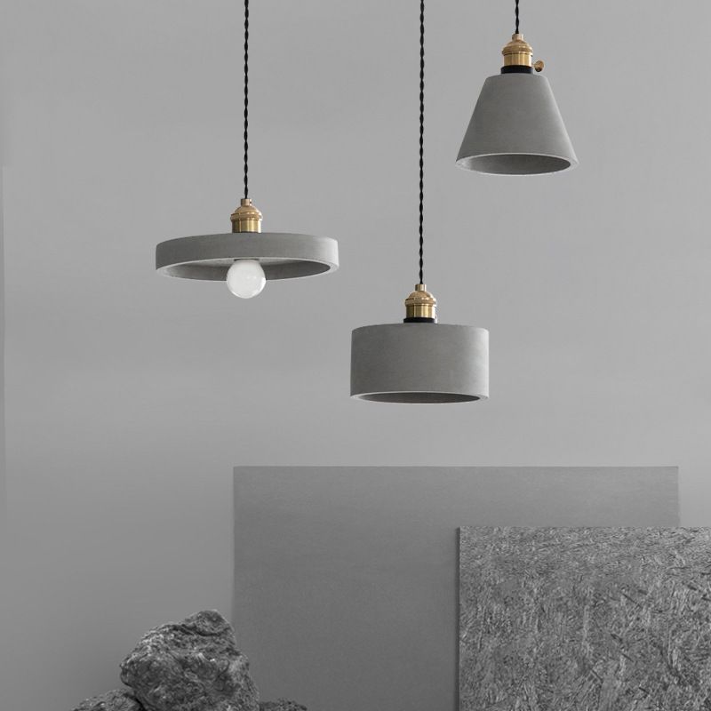 Luce a soffitto a sospensione geometrica Stile minimalista in stile Grigio Apco sospeso Luce a sospensione