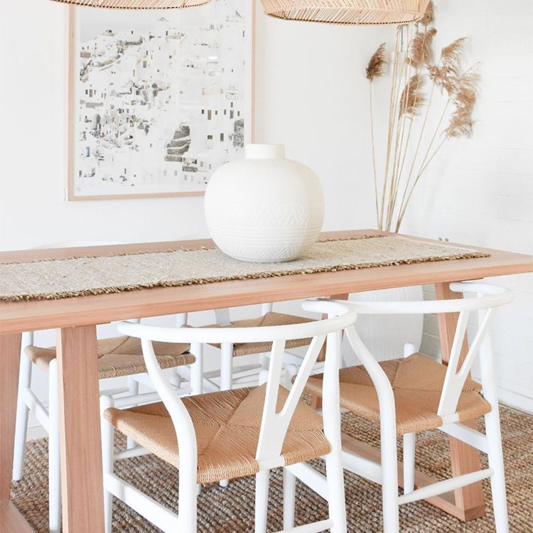 Solid Wood Top Table Traditional Luxury Table with Sled Base