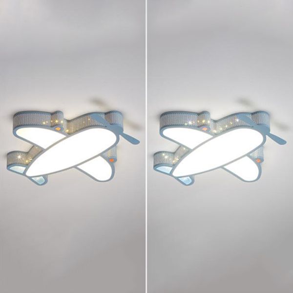Airplane Flush Mount Light Fixtures 1 Light Acrylic Cartoon LED Ceiling Light