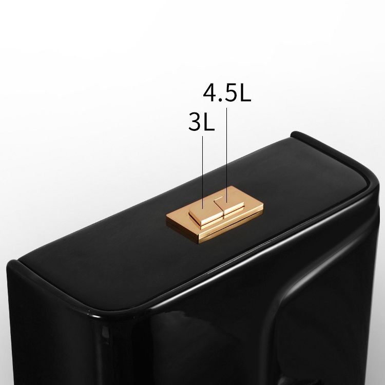 Modern Siphon Jet Toilet Bowl Floor Mount Flush Toilet with Seat