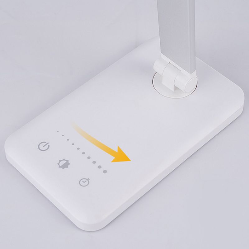 USB Table Lamp with Touch Control, Task Style Metal Folding Table Light for Bedroom