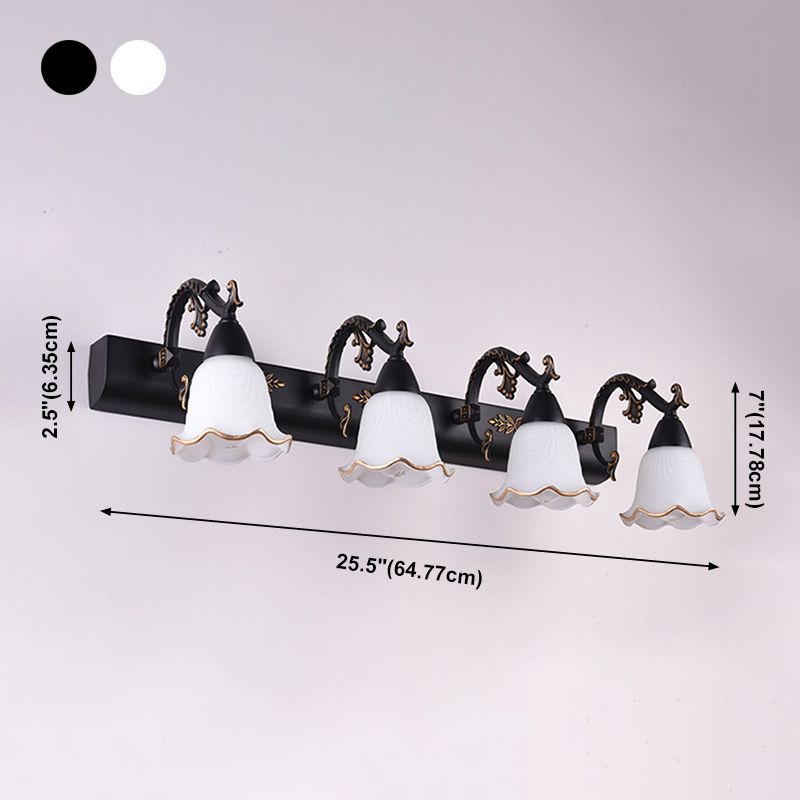 Amerikanische Style Glockenform Waschtischleuchten Glas Wandmontage Waschtischlichter
