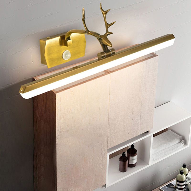 1 Light Linear Vanity Lighting Fixtures Modern Style Metal LED Mirror Lights
