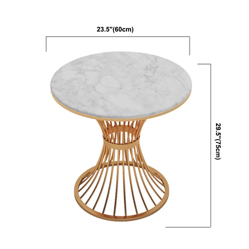 Luxury Style Sintered Stone Dining Table Single Pedestal Base Round Table for Home