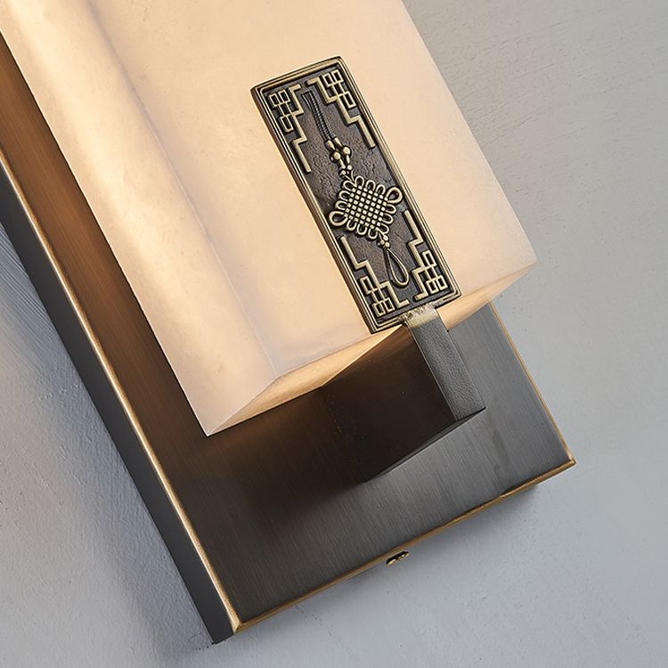 Lampade a parete rettangolari in metallo a 1 campo moderno lampada a monte per soggiorno