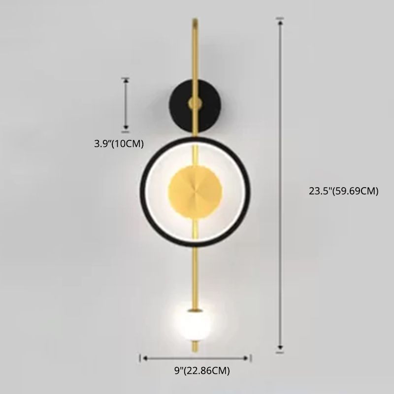 Verstellbares Licht 1 leichte kreisförmige Wandleuchter nordischer Luxusstil Metallleuchten
