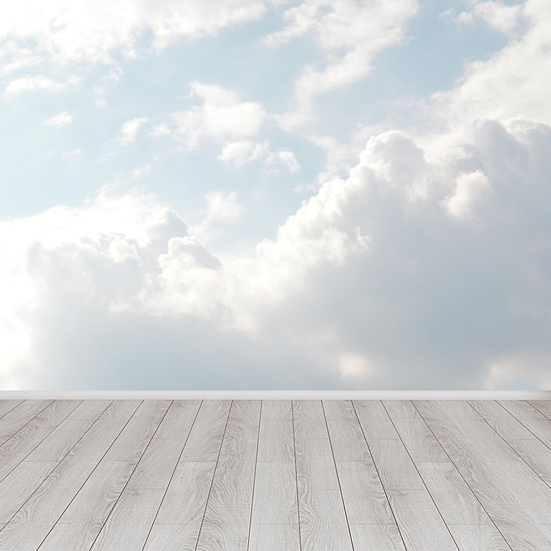 Photography Modern Style Cloud Mural Decal Mildew Resistant for Dining Room